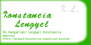 konstancia lengyel business card